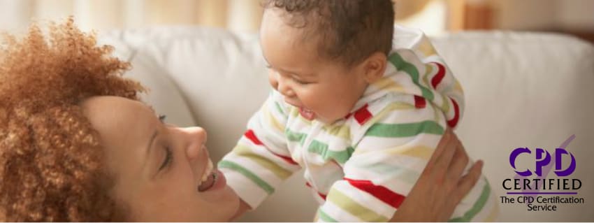 Mum and baby smiling