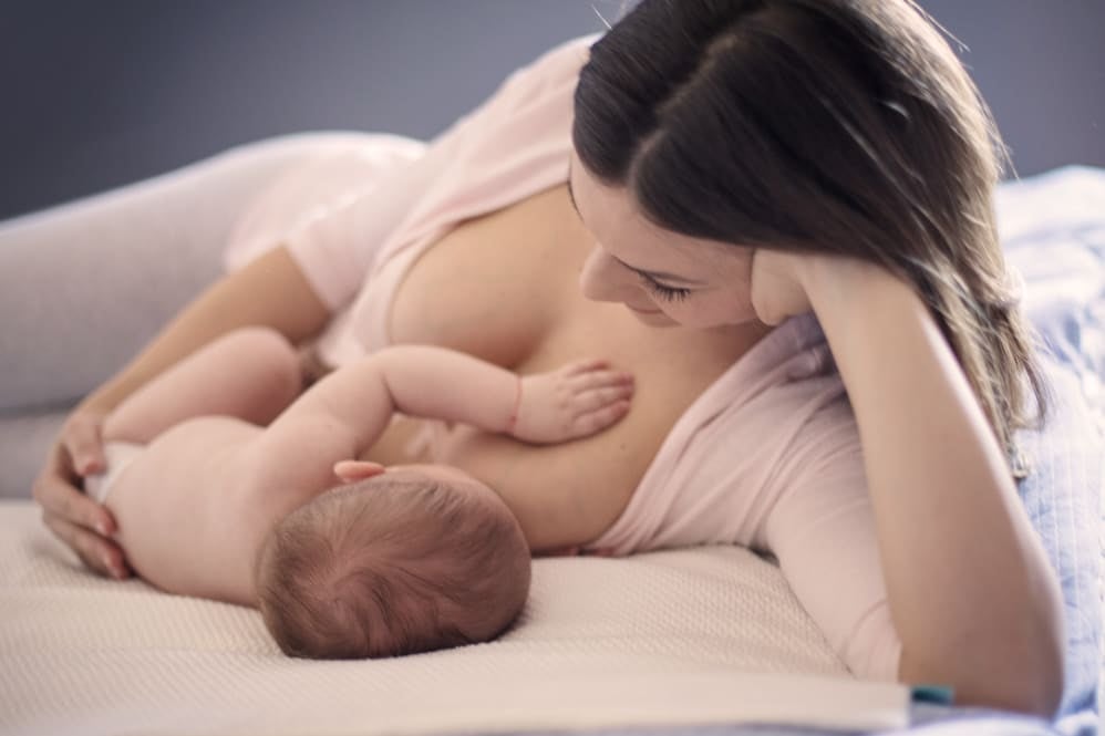 Mother breastfeeding her baby