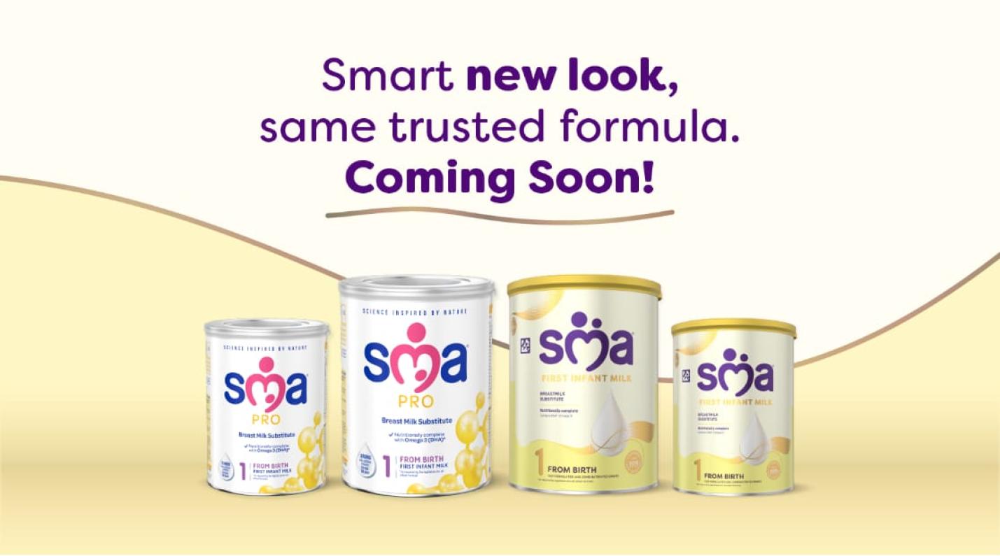 SMA PRO First Infant Milk new look coming soon